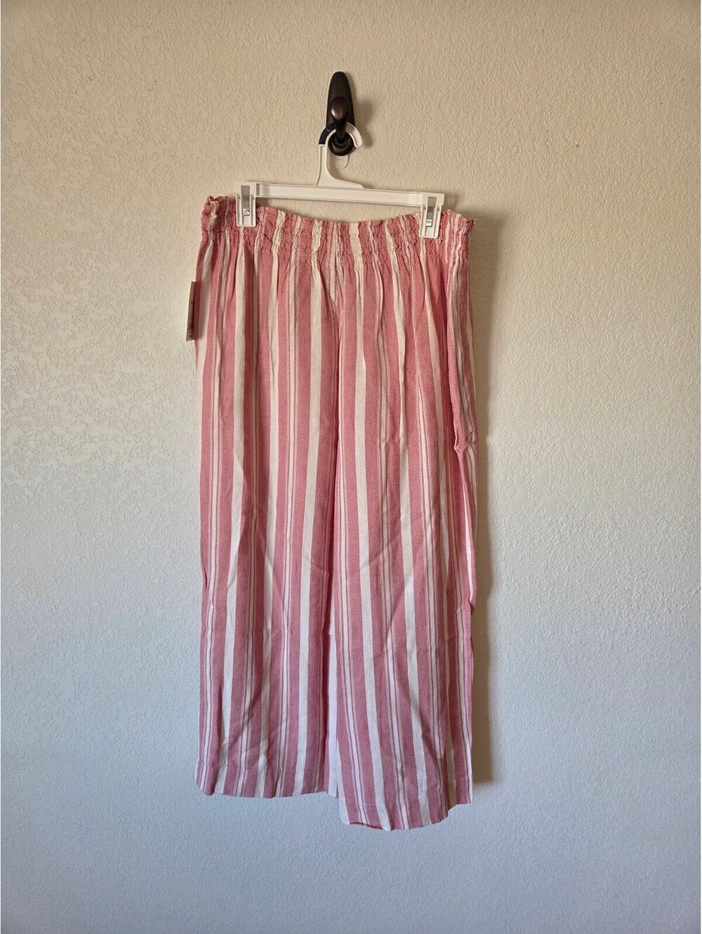 a new day XL Short Pink and White Striped Wide Leg Pants